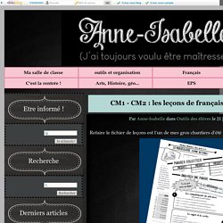 CM1 - CM2 : les leçons de français ( version 2020) - Anne-Isabelle