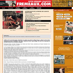Comedie francaise Livres sonores Anthologie de la poesie de langue francaise Par la comedie francaise