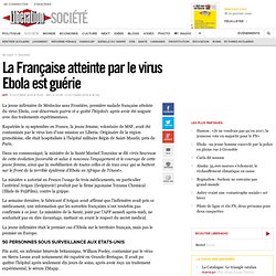 La Française atteinte par le virus Ebola est guérie