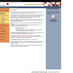 Croix-Rouge Française - Unité locale du pays Saint-Lois - Formation