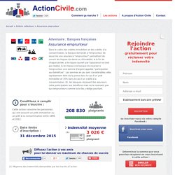 Banques françaises : Assurance emprunteur - ActionCivile