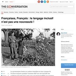 Françaises, Français : le langage inclusif n’est pas une nouveauté !