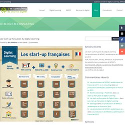 Les start-up françaises du Digital Learning - e-m consulting