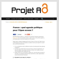 France : quel agenda politique pour l’Open access ?