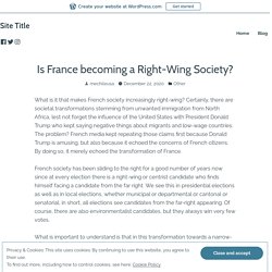 Is France becoming a Right-Wing Society?