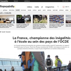 La France, championne des inégalités à l’école au sein des pays de l’OCDE