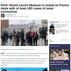 France coronavirus: Paris' famed Louvre Museum is closed Sunday over virus concerns
