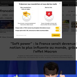 "Soft power" : la France serait devenue la nation la plus influente au monde, grâce à l'effet Macron