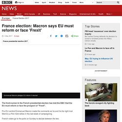 France election: Macron says EU must reform or face 'Frexit'
