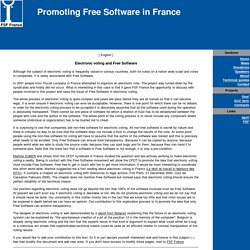 FSF France - Electronic voting and Free Software