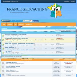 Forum France Géocaching