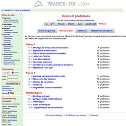 France IOI : Cours et problèmes