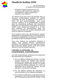 France QRD: manifeste lesbien 1999