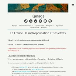 La France : la métropolisation et ses effets