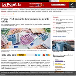 France : 59,8 milliards d'euros en moins pour le déficit