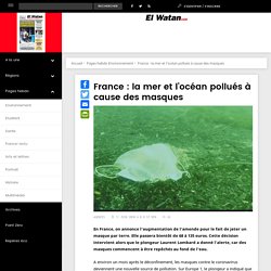 France : la mer et l’océan pollués à cause des masques