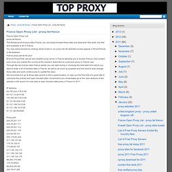 France Open Proxy List - proxy list france