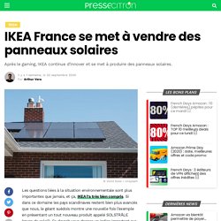 IKEA France se met à vendre des panneaux solaires