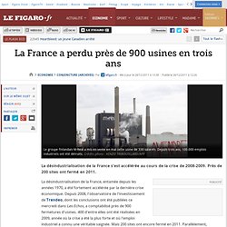 Conjoncture : La France a perdu près de 900 usines en trois ans