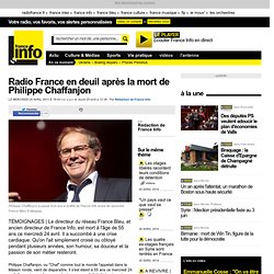 Radio France en deuil après la mort de Philippe Chaffanjon