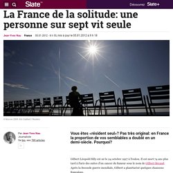 La France de la solitude: une personne sur sept vit seule