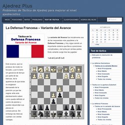 La Defensa Francesa - Variante del Avance - Ajedrez PlusAjedrez Plus