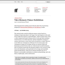 Francesco Franchi – V&A Memory Palace Exhibition