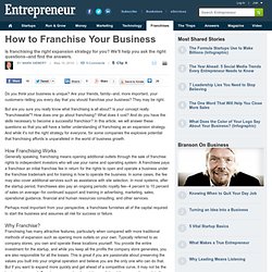 How to Franchise Your Business - expanding your business