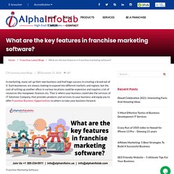 Best Franchise Business Opportunities Tips By Alpha Infolab
