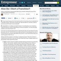 How Do I Start a Franchise? - Franchising Your Business