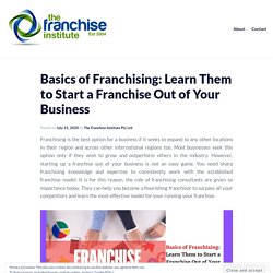 Basics of Franchising: Learn Them to Start a Franchise Out of Your Business