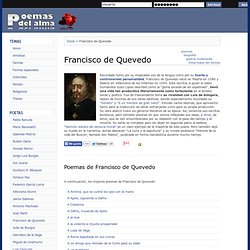 Francisco de Quevedo - Poemas de Francisco de Quevedo