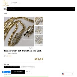 Buy 3mm Gold Franco Chain Set