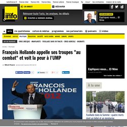 François Hollande appelle ses troupes et voit la peur chez l'UMP