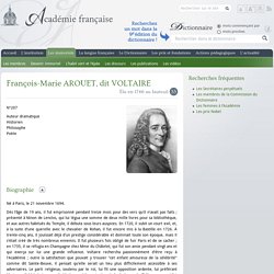 François-Marie AROUET, dit VOLTAIRE