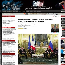 Xavier Moreau revient sur la visite de François Hollande en Russie