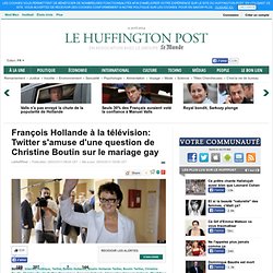 François Hollande à la télévision: Twitter s'amuse d'une question de Christine Boutin sur le mariage gay