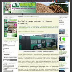 La Suède, pays pionnier du biogaz-carburant