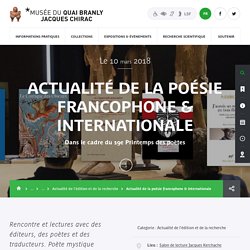 Actualité de la poésie francophone & internationale