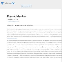 Frank Martin - Clock Parts.com
