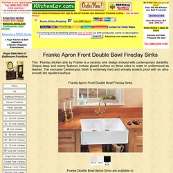 Franke Double Bowl Fireclay Sinks