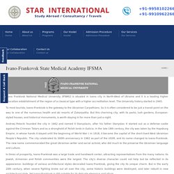 Ivano-Frankovsk State Medical Academy IFSMA - Star International Study Abroad / Consultants / Travels