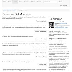Frases de Piet Mondrian