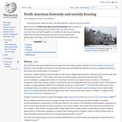 North American fraternity and sorority housing