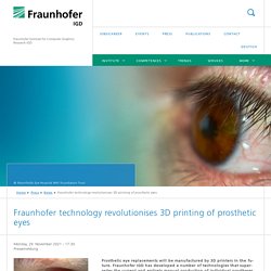 technology revolutionises 3D printing of prosthetic eyes