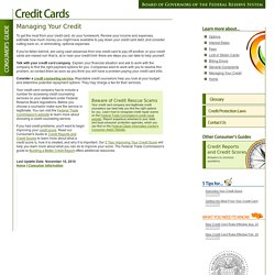 Managing Your Credit