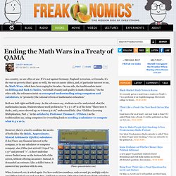 Ending the Math Wars in a Treaty of QAMA