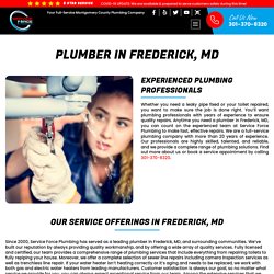 Plumber Services Frederick MD