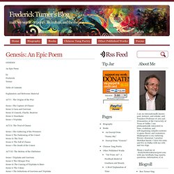 Frederick Turner’s Blog » Genesis: An Epic Poem