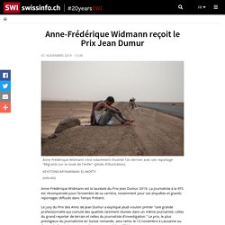 Anne-Frédérique Widmann reçoit le Prix Jean Dumur